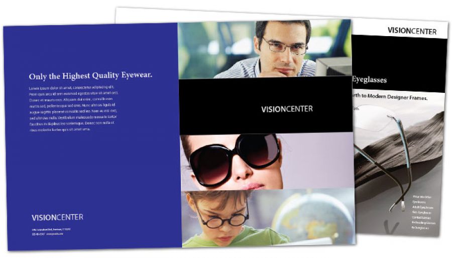 Optometry Office Eyecare Vision Center Half Fold Brochure Design Layout